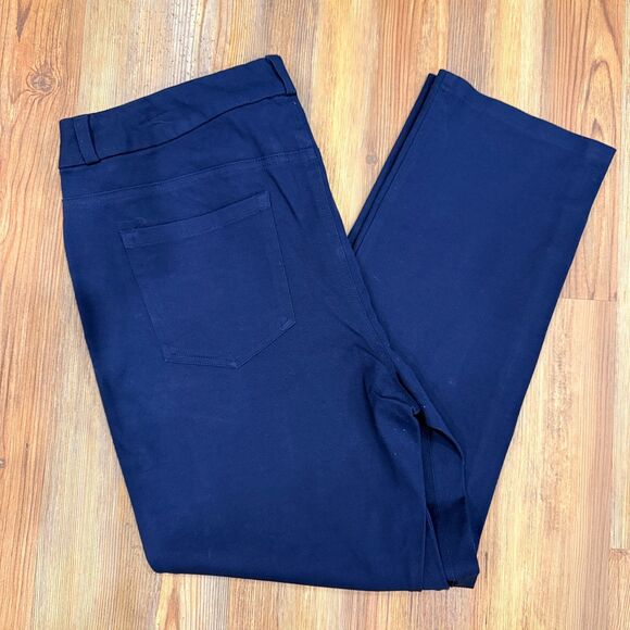 Chico's So Slimming Navy Blue Straight Leg Ankle Pants Size 12 (Chico 2) - Picture 4 of 8